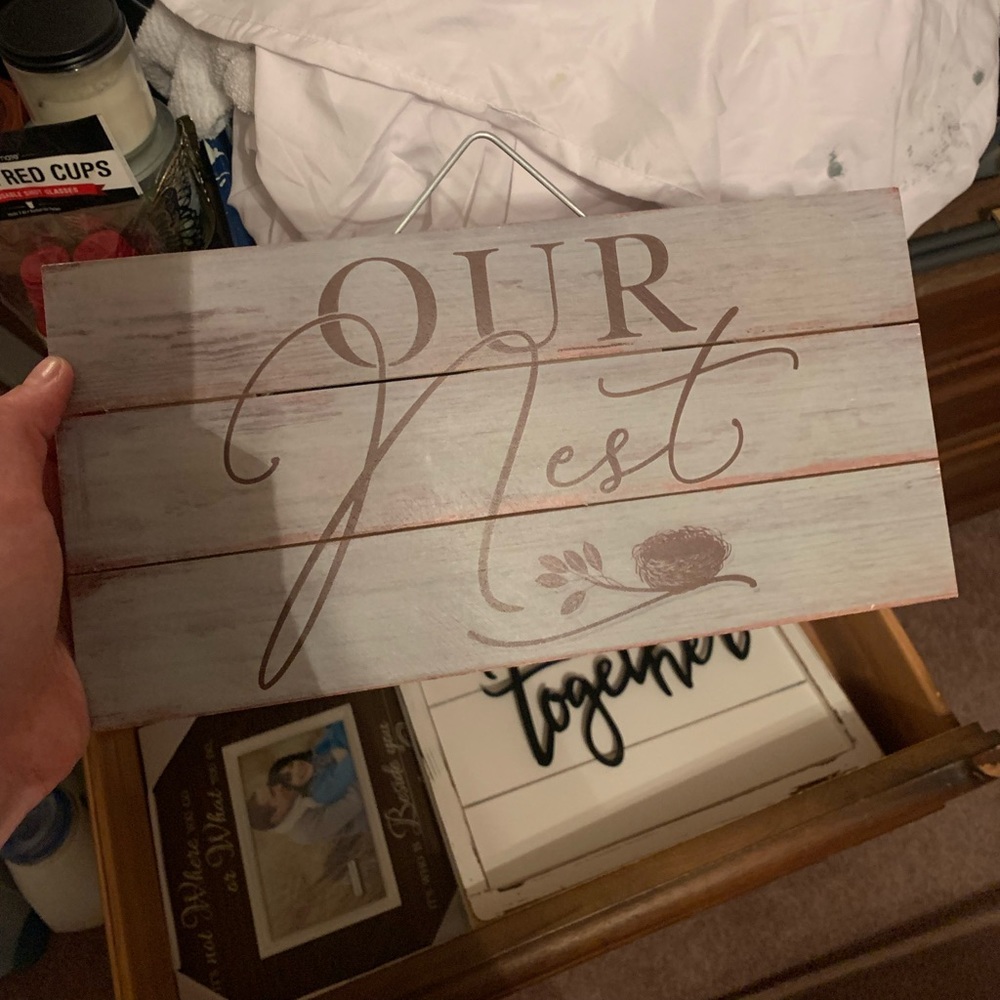 3/$8🍁Our Nest Pallet Wood Sign 12 X 6